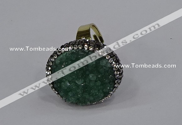 NGR1006 26mm - 28mm coin druzy quartz rings wholesale