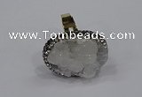 NGR1009 20*25mm - 22*30mm oval druzy quartz rings wholesale