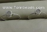 NGR1025 4mm coin plated druzy agate rings wholesale