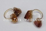 NGR105 13*18mm - 15*20mm faceted nuggets citrine gemstone rings