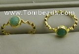 NGR1059 4mm coin amazonite gemstone rings wholesale