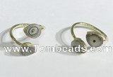 NGR1080 8*10mm flat droplet shell rings wholesale