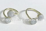 NGR1085 8mm coin aquamarine gemstone rings wholesale