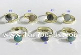 NGR1100 10mm faceted coin  mixed gemstone rings wholesale