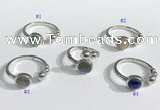 NGR1117 8mm coin  mixed gemstone rings wholesale