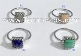 NGR1140 10mm square  mixed gemstone rings wholesale