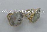 NGR127 30*35mm - 35*40mm freeform plated druzy quartz rings