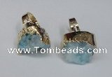 NGR132 18*25mm - 20*25mm freeform plated druzy quartz rings