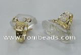 NGR139 18*30mm - 15*40mm faceted nuggets white crystal rings