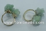 NGR14 15*20mm - 20*25mm nuggets plated druzy quartz rings