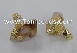 NGR144 18*25mm - 22*30mm faceted nuggets citrine gemstone rings