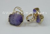 NGR160 22*30mm - 25*30mm freeform druzy agate rings wholesale