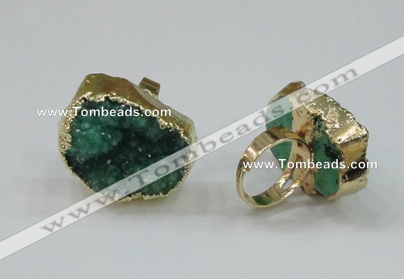 NGR163 22*30mm - 25*30mm freeform druzy agate rings wholesale