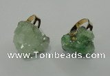 NGR20 18*25mm - 25*30mm nuggets plated druzy quartz rings