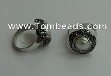 NGR2000 20*20mm flower pearl rings wholesale