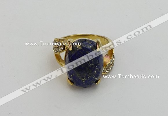 NGR2012 10*15mm faceted oval lapis lazuli gemstone rings