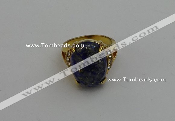 NGR2032 10*15mm faceted oval lapis lazuli gemstone rings