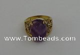 NGR2042 10*15mm faceted oval amethyst gemstone rings wholesale