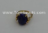 NGR2072 10*15mm faceted oval lapis lazuli gemstone rings