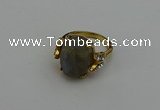 NGR2075 10*15mm faceted oval labradorite gemstone rings