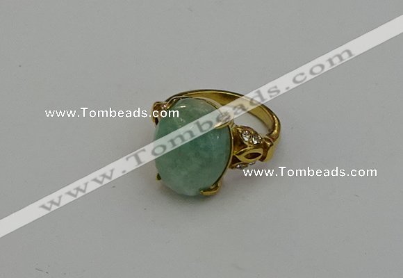 NGR2088 10*15mm faceted oval amazonite gemstone rings