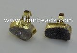 NGR2125 20*25mm - 25*30mm freeform plated druzy agate rings