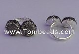 NGR2172 12mm - 14mm coin plated druzy agate rings wholesale