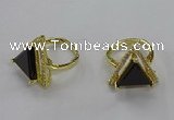 NGR277 14*14mm triangle agate gemstone rings wholesale