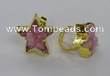 NGR283 25*25mm - 30*30mm star druzy agate gemstone rings