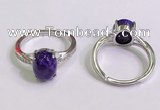 NGR3017 925 sterling silver with 8*10mm oval charoite rings