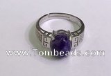 NGR3019 925 sterling silver with 8*10mm oval charoite rings