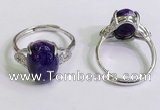 NGR3026 925 sterling silver with 10*14mm oval charoite rings