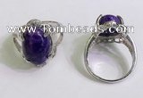 NGR3030 925 sterling silver with 10*14mm oval charoite rings