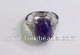 NGR3032 925 sterling silver with 10*14mm oval charoite rings