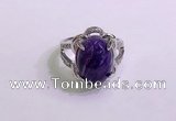 NGR3034 925 sterling silver with 10*14mm oval charoite rings