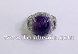 NGR3038 925 sterling silver with 12*14mm oval charoite rings