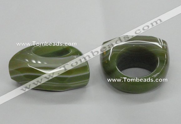 NGR34 16*35*40mm faceted freeform agate gemstone rings