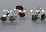 NGR355 13*18mm - 15*20mm freeform druzy agate rings wholesale