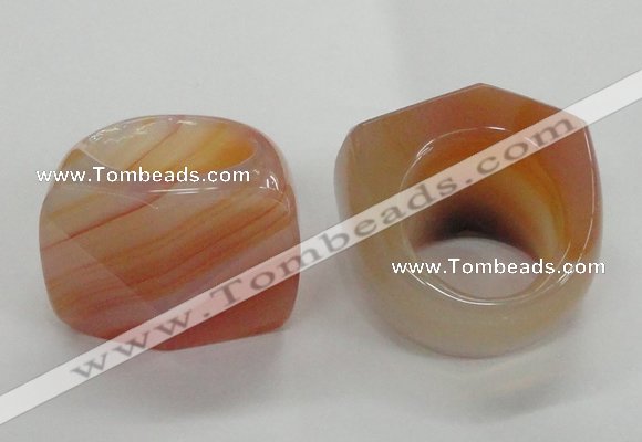 NGR38 20*30*35mm faceted freeform agate gemstone rings