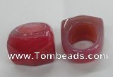 NGR40 20*30*35mm faceted freeform agate gemstone rings