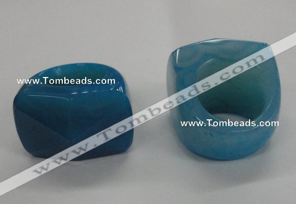 NGR43 20*30*35mm faceted freeform agate gemstone rings