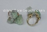 NGR98 15*20mm - 20*25mm nuggets plated druzy quartz rings