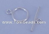 SSC01 5pcs 8mm donut 925 sterling silver toggle clasps