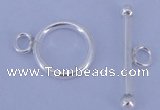 SSC03 5pcs 10mm donut 925 sterling silver toggle clasps