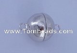 SSC105 2pcs 16mm round 925 sterling silver magnetic clasps