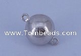 SSC108 5pcs 10mm round 925 sterling silver magnetic clasps