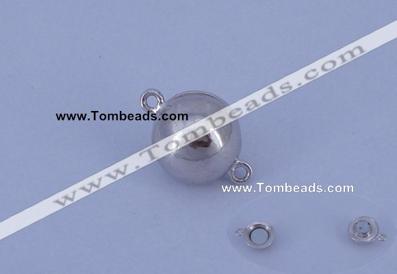 SSC108 5pcs 10mm round 925 sterling silver magnetic clasps