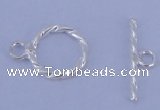 SSC17 5pcs 8.5mm donut 925 sterling silver toggle clasps