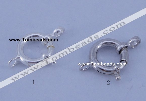 SSC206 5pcs 12mm 925 sterling silver spring rings clasps