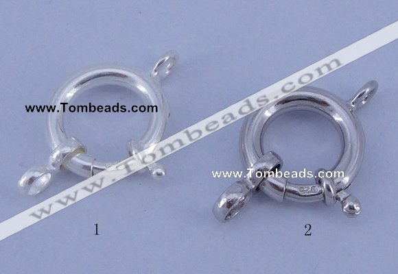 SSC208 5pcs 13.5mm 925 sterling silver spring rings clasps
